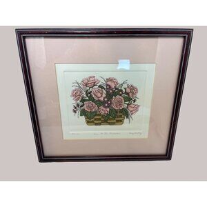 Print Art Rose to the Occasion by Nancy Bradley Victorian Roses Framed Signed